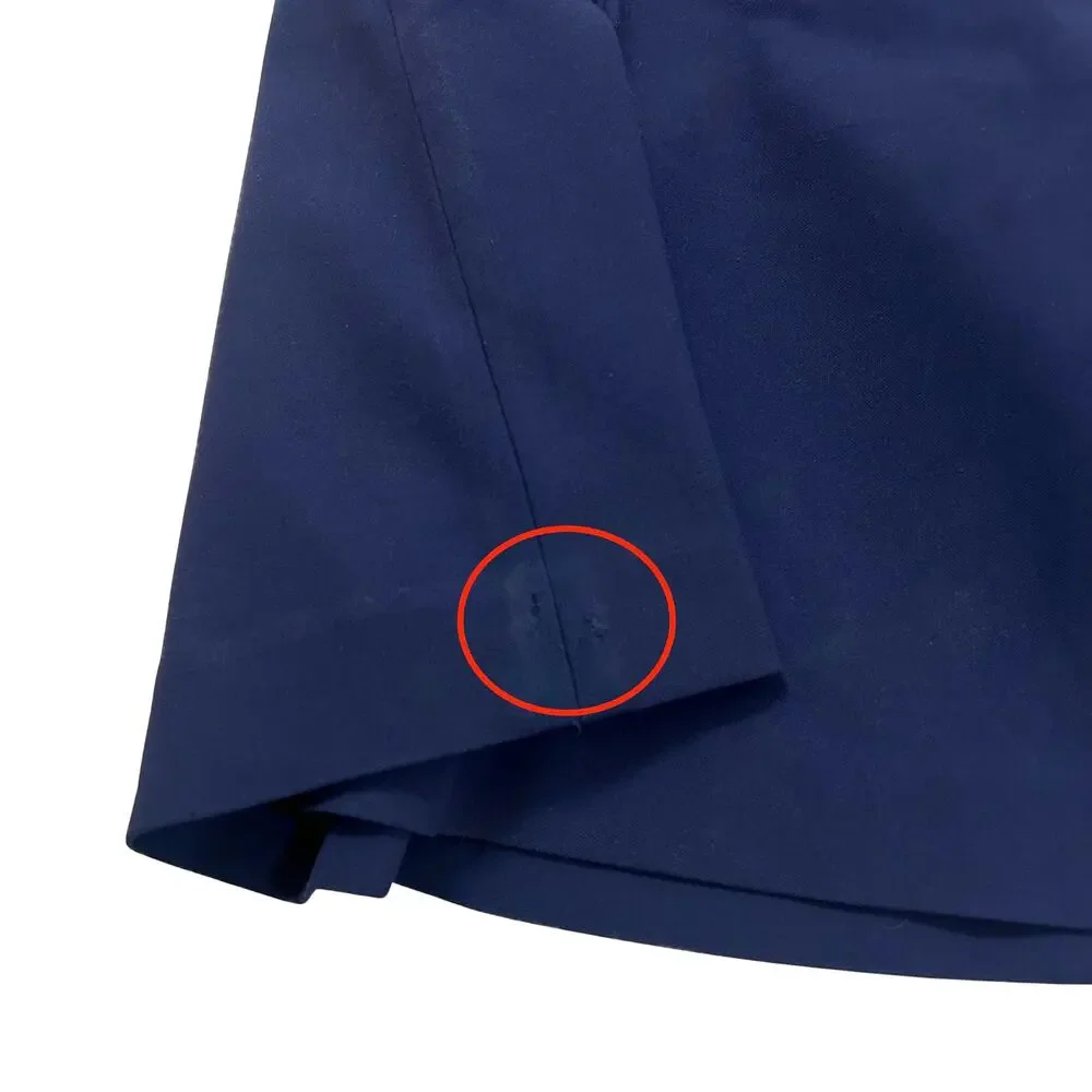Tory Sport Tech Twill Tennis Skirt Navy Logo Tape Box Pleat Golf Mini Size 0 XS